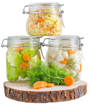 filled canning jars